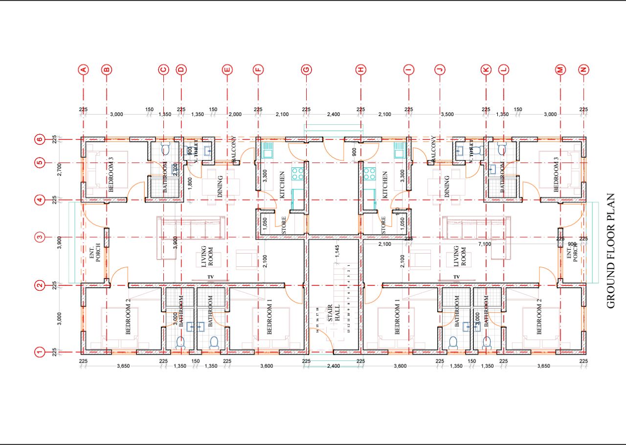 3 bedroom ground floor plan